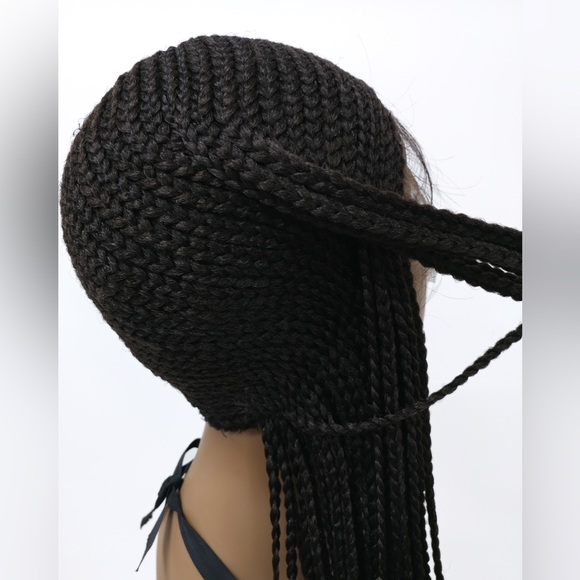 Lace Front Long Brown Braided Wig - Picture 5 of 10